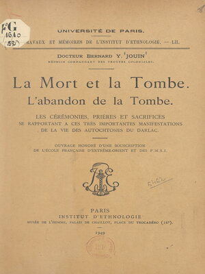 cover image of La mort et la tombe